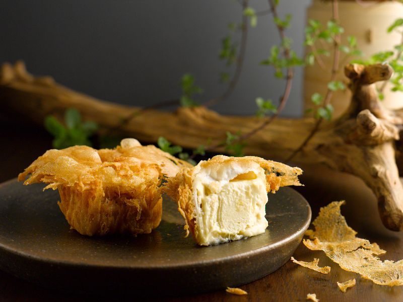 Crispy King Of Durian Ice Cream With Maple Syrup