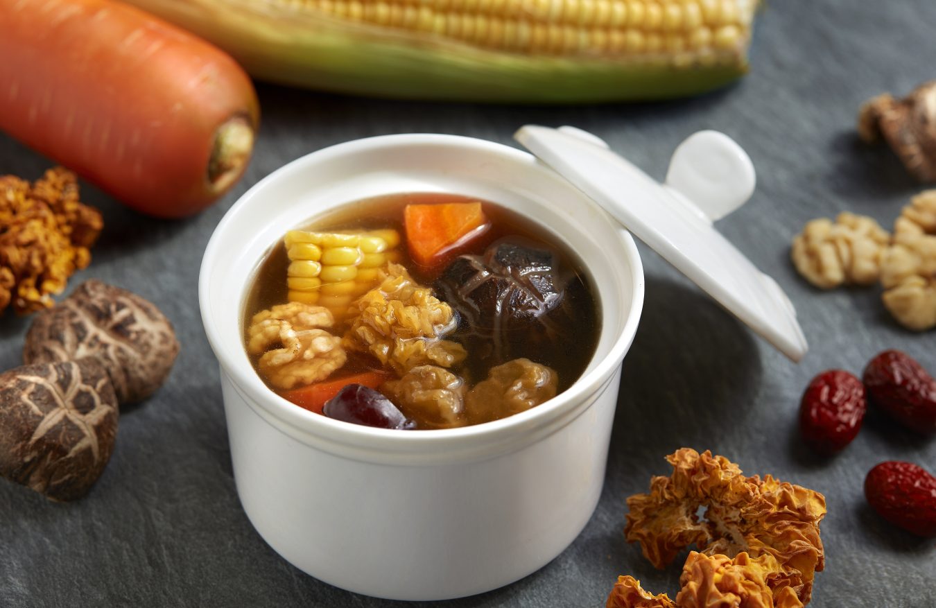 Double Boiled Vegetarian Mushroom Soup